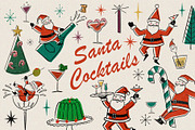 Santa Cocktails Clipart, an Object Illustration by Teresa Art Store (Thumbnail 1 of 7)