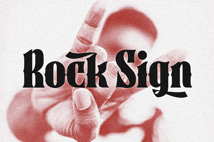 Rock Sign Typeface, a Blackletter Font by 50Fox