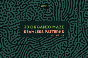 Organic Maze Seamless Patterns, a Pattern Graphic by dvtchk