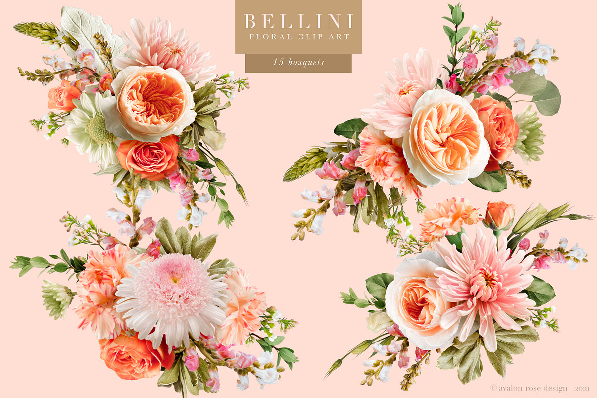 Bellini Floral Clip Art Collection, an Object Graphic by Eclectic Anthology (Photo 12 of 17)