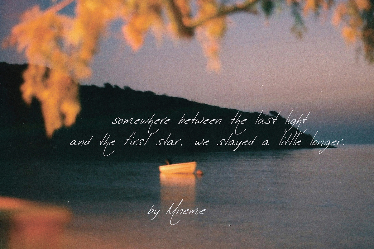 Midnight Baby - Handwritten Script, a Script Font by Mneme (Photo 5 of 7)