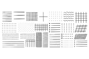 Doodle line grids for notes. Pencil, an Illustration by Valerie Bodnar