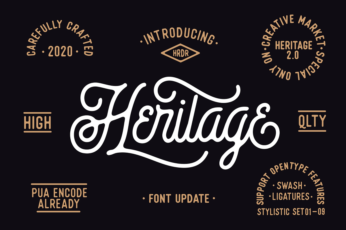 Heritage Font Combinations, a Script Font by HRDR (Photo 2 of 26)