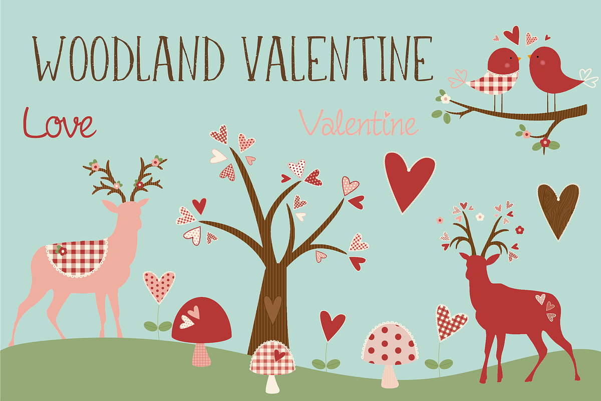 LOVE /Valentine bundle, an Illustration by Poppymoondesign (Photo 2 of 23)