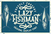 Lazy Fishman Retro Display Font, a Serif Font by JumboDesign (Thumbnail 1 of 6)