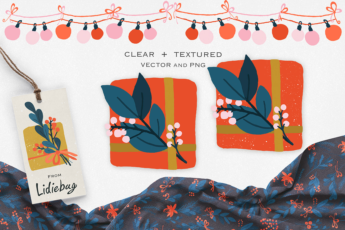 Gift Box Design Elements, a Decorative Illustration by Lidiebug (Photo 4 of 4)