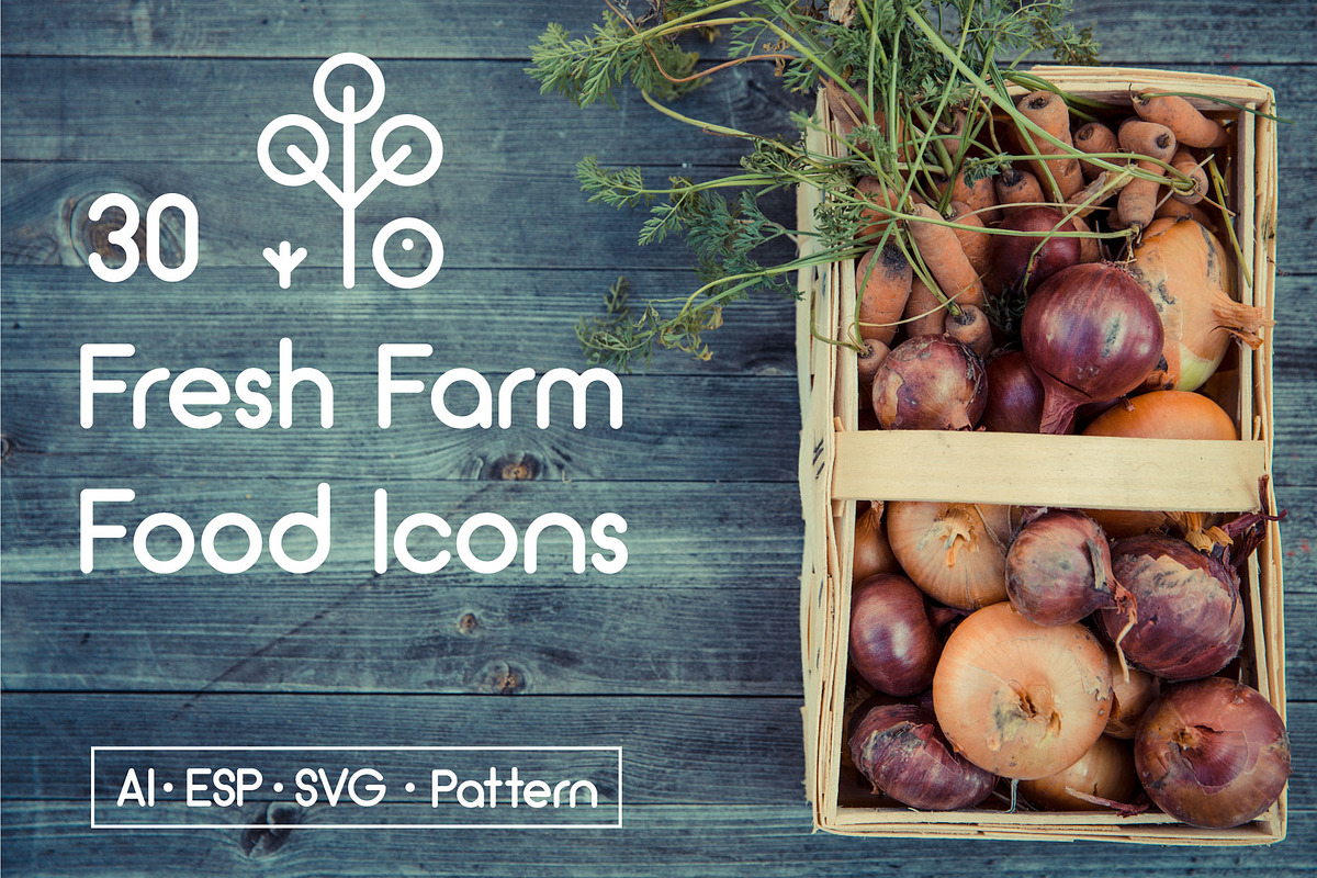 Line Farm Icons., an Outline Icon by BezierMagic (Photo 1 of 5)