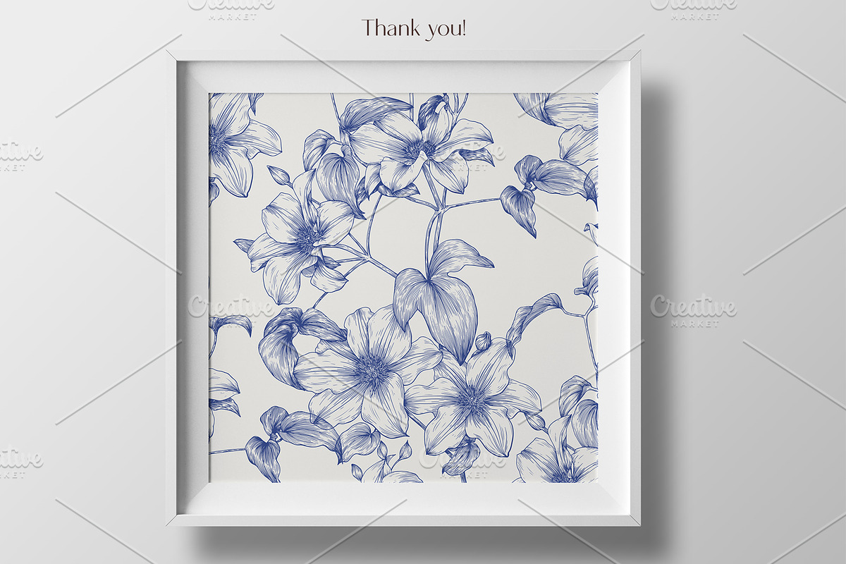 Toile Floral Seamless Patterns Set, a Pattern Graphic by ON_lineart_store (Photo 10 of 10)