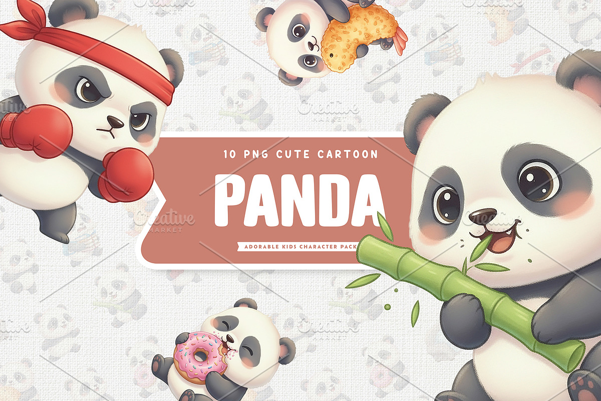 Kawaii Chibi Panda Cute Character, an Animal Illustration by Gohsantosa (Photo 1 of 4)