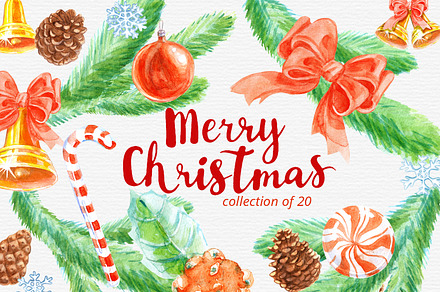 Watercolor Christmas Bells