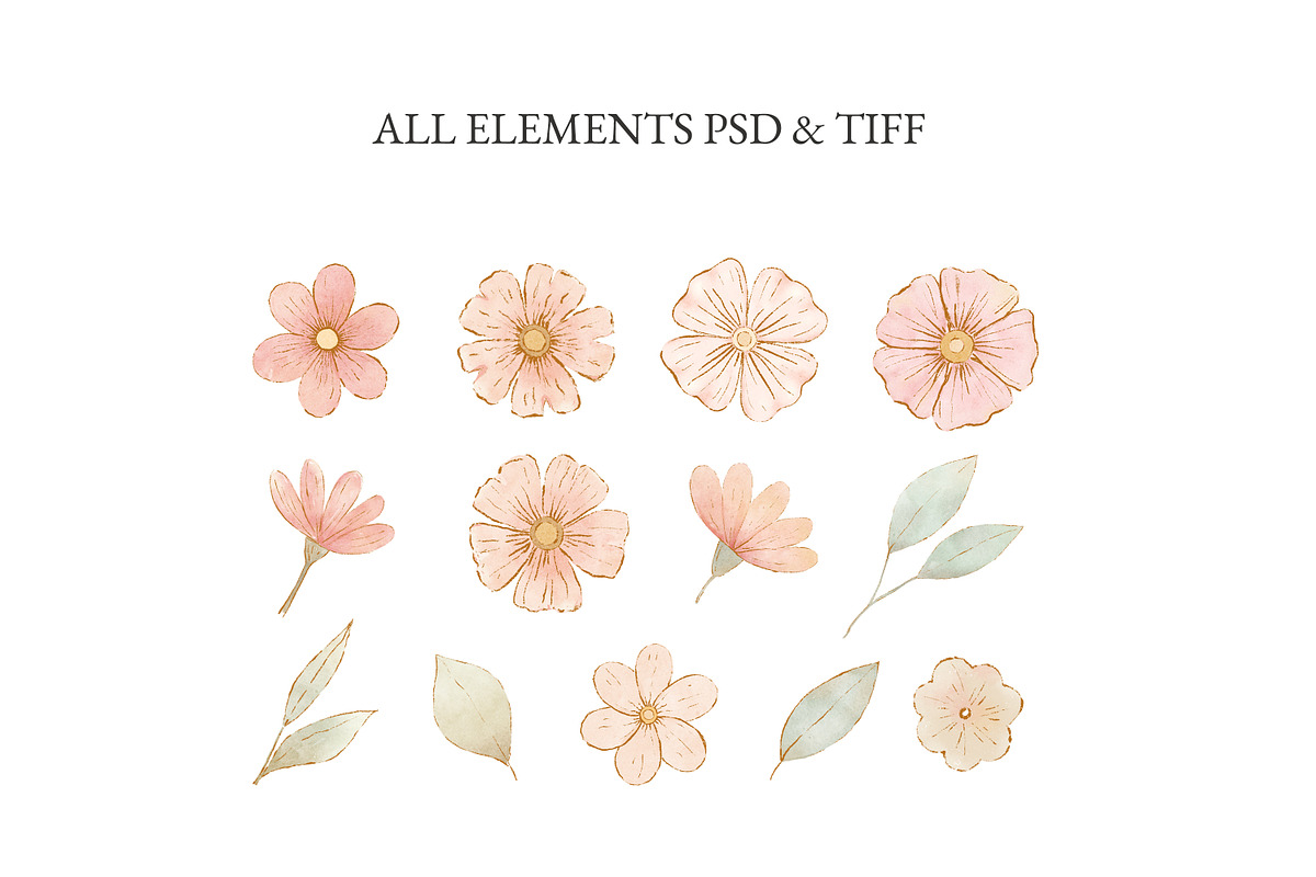 Blush Ditsy Florals, a Pattern Graphic by Naty Art (Photo 5 of 8)