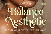 Balance Aesthetic Luxury Serif, a Serif Font by timelesstype.co (Thumbnail 1 of 20)