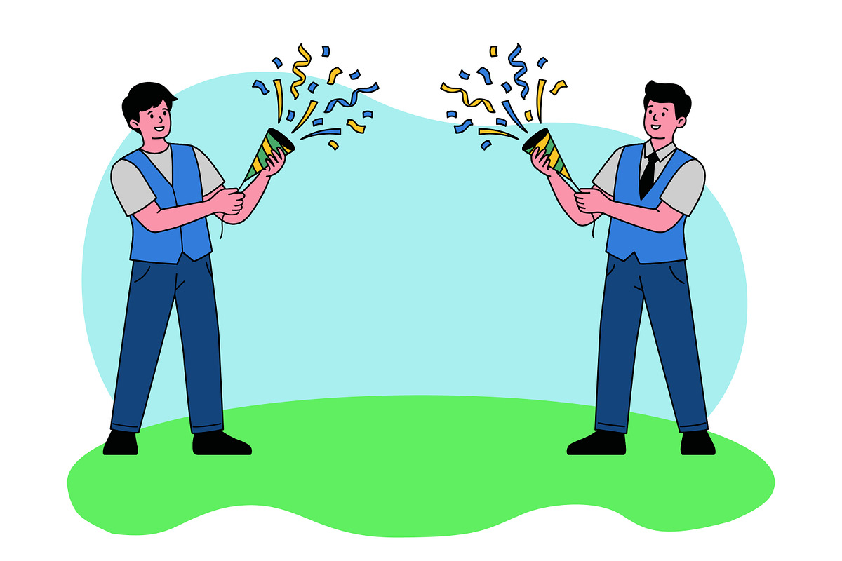Celebration Team Illustration, a Person Illustration by Partikusi Design (Photo 2 of 3)
