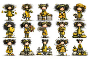 Autumn Girl PNG Clipart Bundle, a Seasonal Illustration by Nicolle's Colorful Art (Thumbnail 2 of 5)