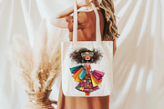 Whimsical Lady Shopping Clipart, an Illustration by Libby Wishes (Thumbnail 5 of 7)