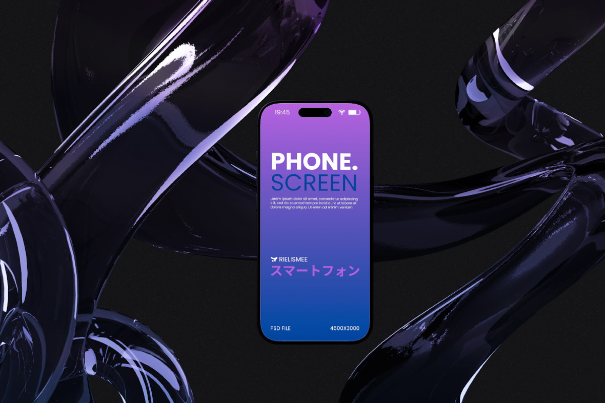 Phone Screen Mockup, an iPhone Mockup by Rielismee (Photo 2 of 5)