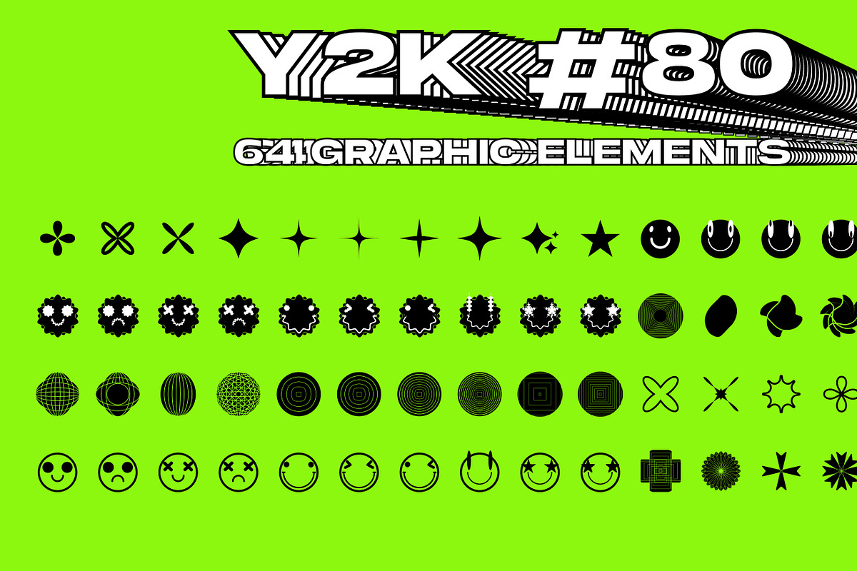 Y2K Webcore Elements Pack, an Object Graphic by vitalinagerman