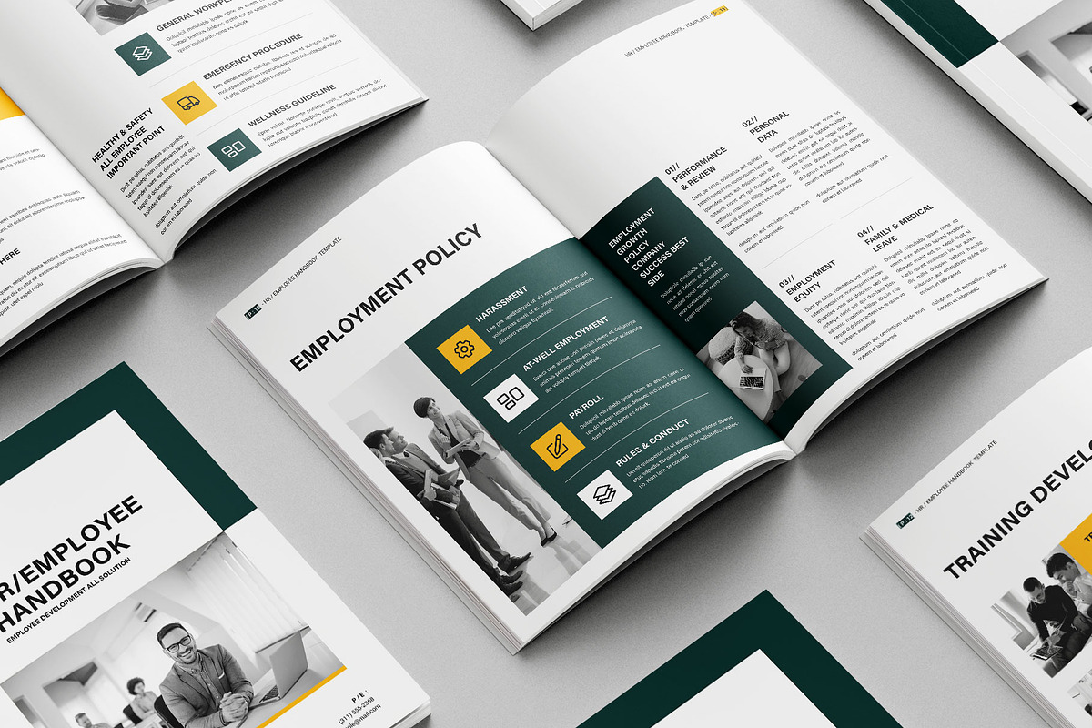 Employee Handbook - InDesign & Canva, a Brochure Template by Work-Envance (Photo 2 of 10)