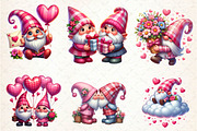Pink Valentine Gnome in Love Bundle, an Illustration by CreationArt (Thumbnail 4 of 5)