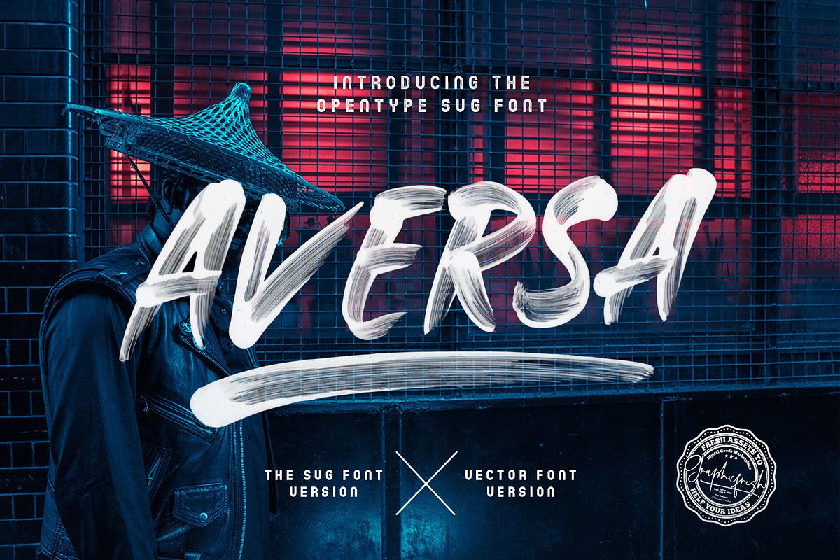 Aversa SVG Font + 27 Brushes preview 8