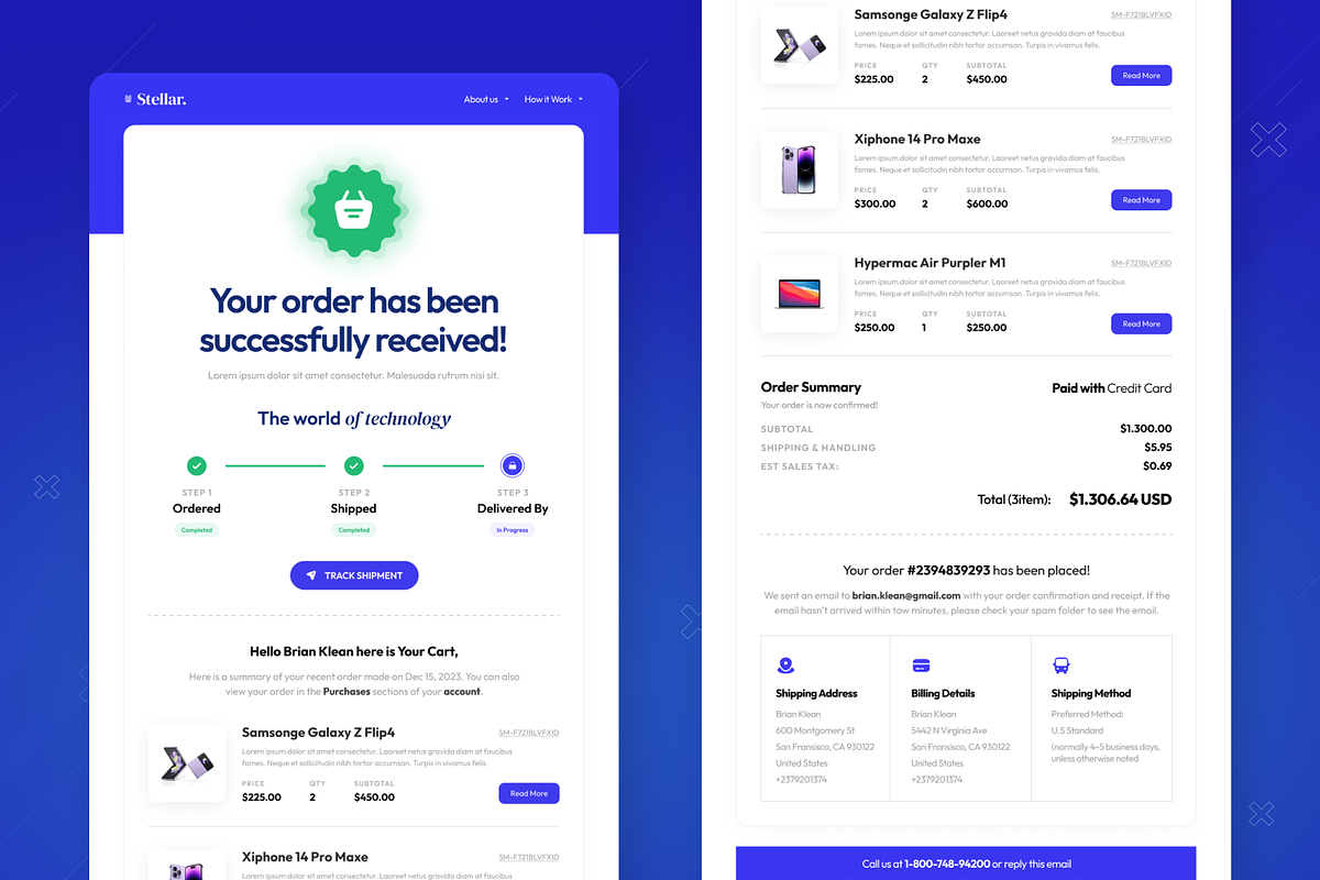 Thanks Order Email Newsletter, an UI Kit Template by SquidPixey (Photo 4 of 6)
