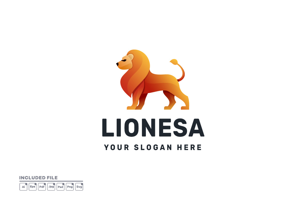 Lion Gradient Colorful Vector Logo, a Branding & Logo Template by yuanesei