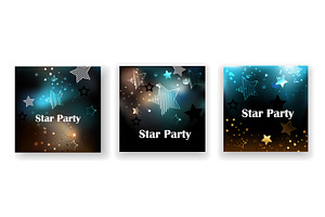 Striped star flyers, a Decorative Illustration by blackmoon9