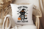 Sarcastic Halloween Cat Dead Inside, an Illustration by DreamCafeArt (Thumbnail 6 of 7)