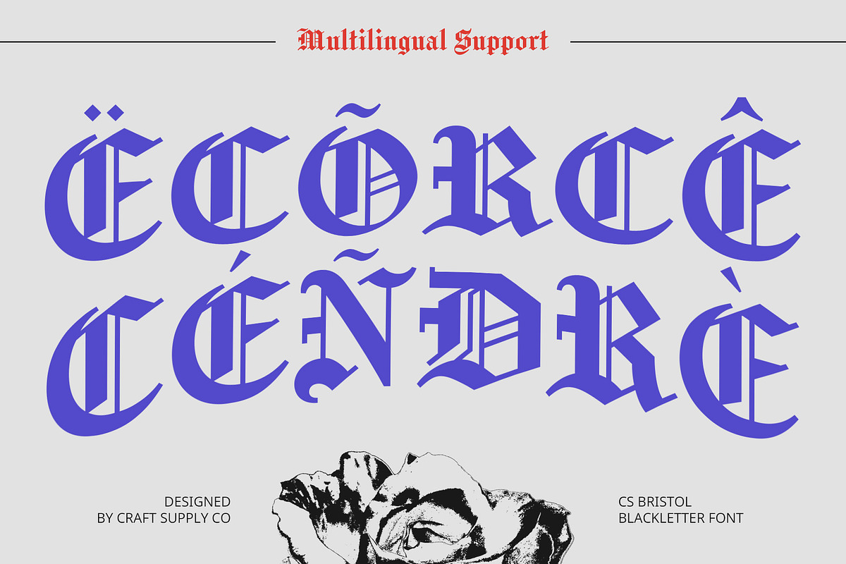 CS Bristol – Blackletter Font, a Blackletter Font by Craft Supply Co. (Photo 4 of 8)