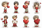 Quirky Valentine Boy Clipart, an Illustration by Libby Wishes (Thumbnail 6 of 7)