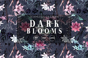 Dark Blooms - Seamless Patterns, a Pattern Graphic by texvogue (Thumbnail 1 of 10)