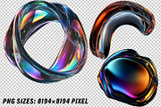 3D Blob Fluid Shapes Holographic Set, a Graphic by one-touch (Thumbnail 2 of 5)