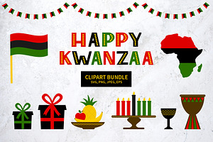 Kwanzaa clipart bundle