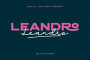 Leandro Modern Sans, a Sans Serif Font by 160 Studio (Thumbnail 1 of 11)
