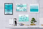 Abstract linear Ocean clipart, a Seasonal Illustration by Tatyana_Zenartist (Thumbnail 11 of 13)