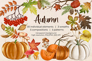 Autumn Watercolor clipart
