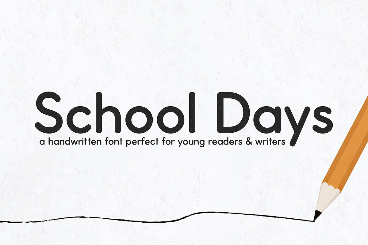 School Days Font, a Handwritten Font by KA Designs (Photo 1 of 10)