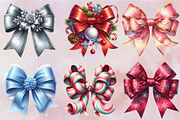 Christmas Bow Clipart Bundle., an Illustration by SVGArt (Thumbnail 2 of 8)