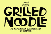 Grilled Noodle - Cute Display Font, a Handwritten Font by Airotype (Thumbnail 1 of 11)