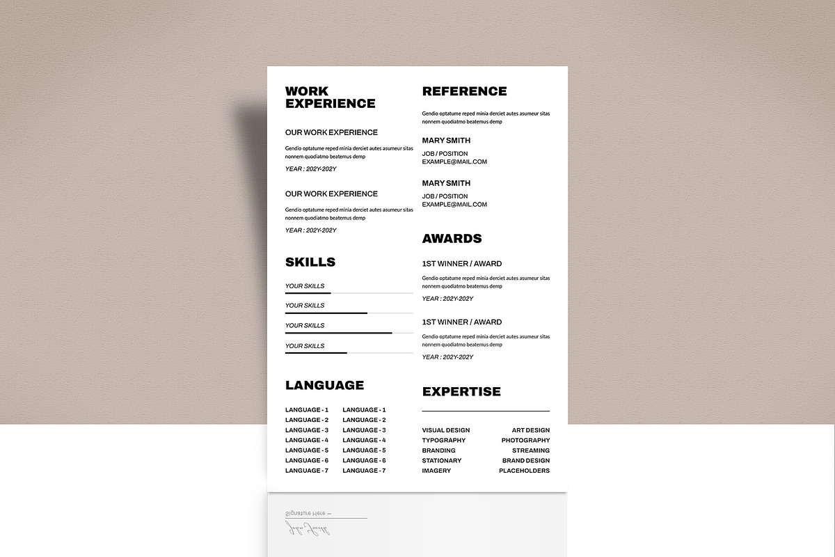 Resume - CV - Letter, a Resume Template by GoldenGrid Studio (Photo 4 of 5)