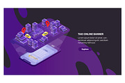 Taxi online concept banner, a Transportation Illustration by Good Studio (Thumbnail 2 of 3)
