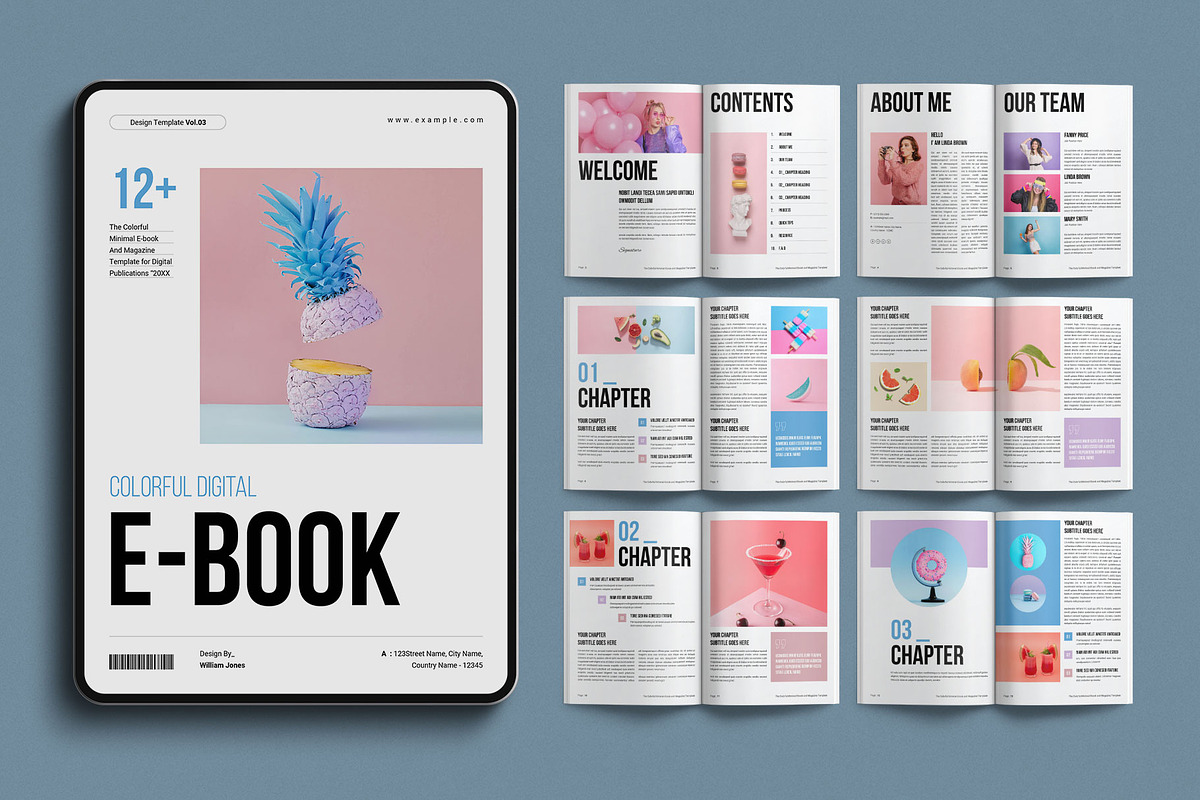 Minimal E-book and Magazine Template, a Magazine Template by E-Type (Photo 1 of 8)