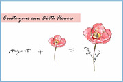 Birth Flower Clipart Digital Paper, a Decorative Illustration by VianneArt (Thumbnail 8 of 9)