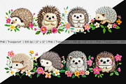 Hedgehog Embroidery Clipart, a Graphic by Artnoy (Thumbnail 2 of 5)