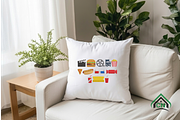 Mini Movie Theatre Embroidery Design, a Solid Icon by Craft Nest (Thumbnail 4 of 6)