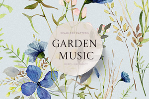 Garden Music Flower Patterns