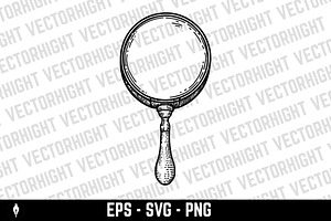 Illustration of magnifier in vintage, a Person Illustration by Vectorhight