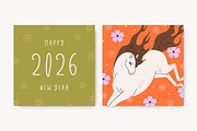 Happy New Year 2026 of horse cards, an Animal Illustration by Good Studio (Thumbnail 3 of 6)