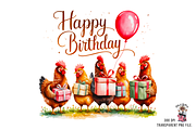 10 Funny Chicken Birthday PNG, a Graphic by Black Gallery (Thumbnail 4 of 11)