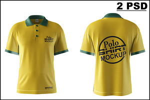 Polo T-shirt Mockup, a Shirt Mockup by mockupbuys